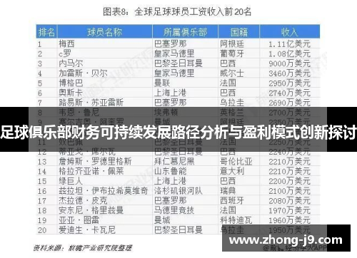 足球俱乐部财务可持续发展路径分析与盈利模式创新探讨